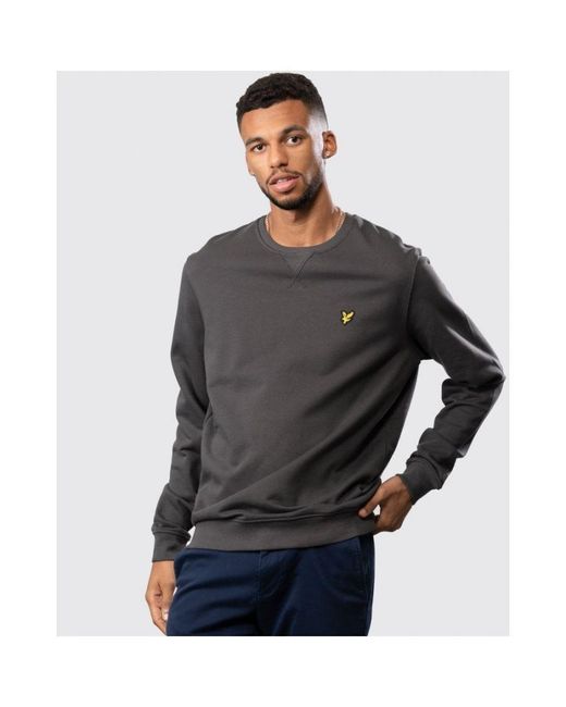 Lyle & Scott Gray And Organic Cotton Crew Neck Sweatshirt for men