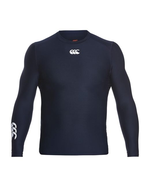 Canterbury Blue Thermoreg Long Sleeve Base Layer Top for men