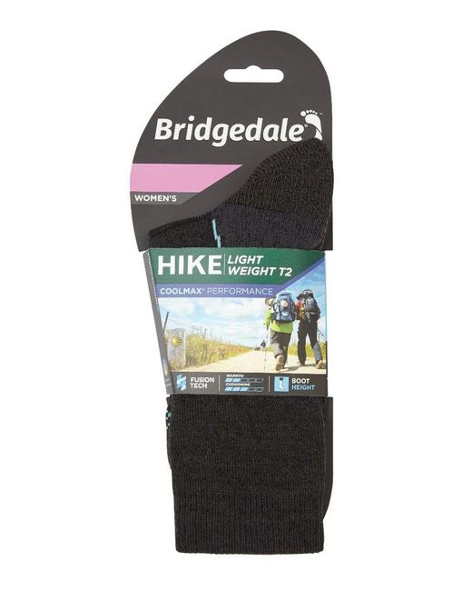 Bridgedale Black Hiking Lightweight Boot Socks