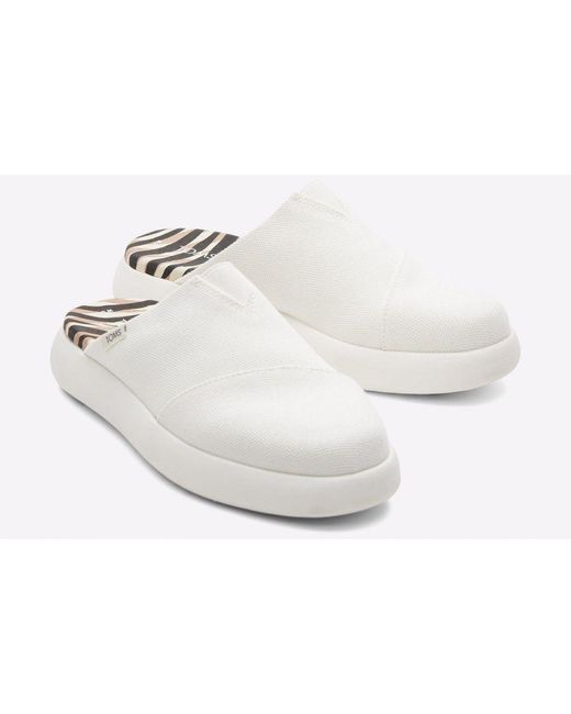 TOMS White Alpargata Mallow Mule