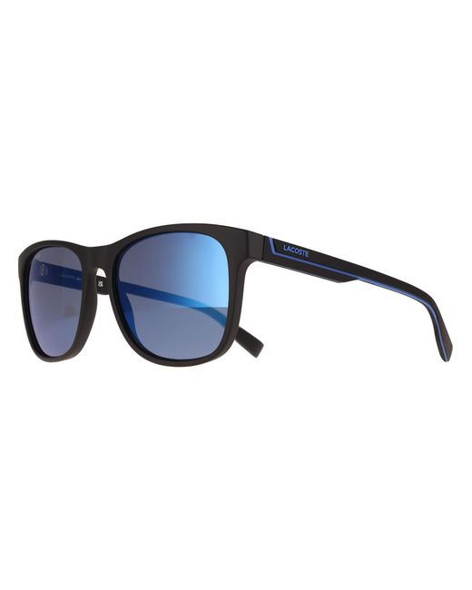 Lacoste Blue Rectangle Matte Sild Mirror L6031S for men