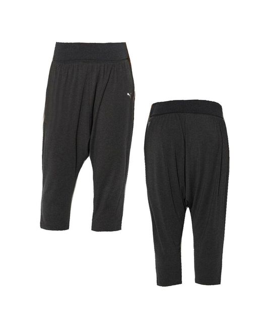PUMA Black Drapey Charcoal 3/4 Dance Joggers