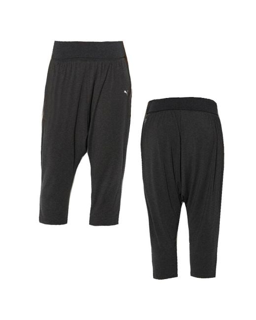 PUMA Black Drapey Charcoal 3/4 Dance Joggers