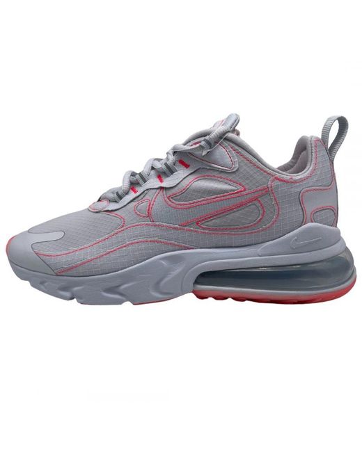 Nike Gray Air Max 270 React Sp Flash Crimson Sneakers for men