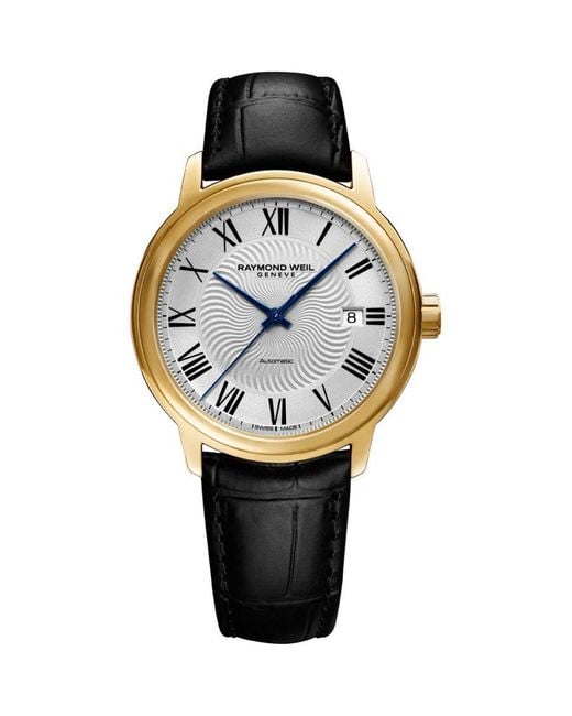 Raymond Weil Metallic Maestro Watch 2237-Pc-00659 Leather (Archived) for men