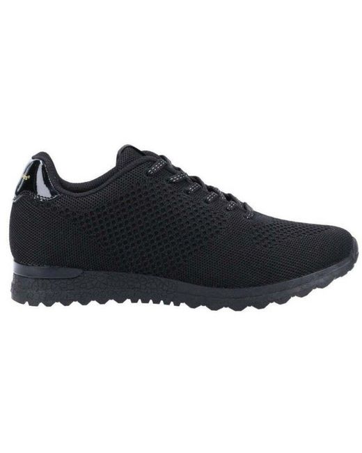 Hush Puppies Black Ladies Katrina Trainers