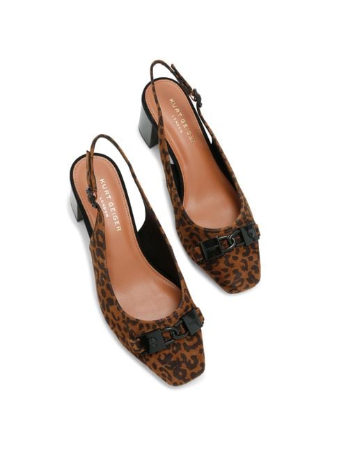 Kurt Geiger Brown Suede Kingsley Block Heel Heels