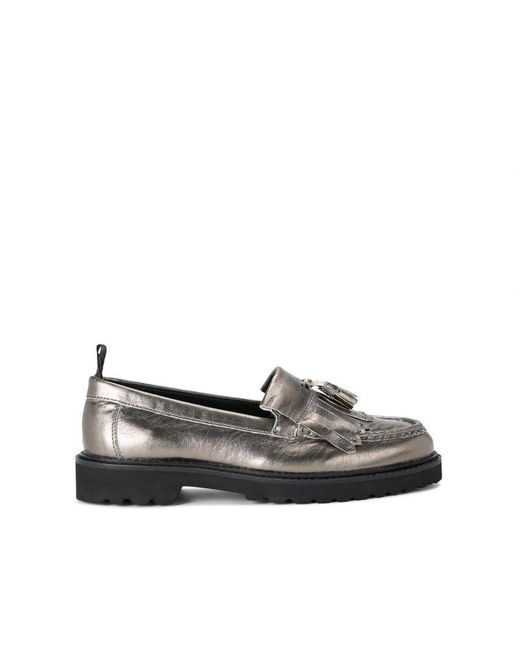 KG by Kurt Geiger Gray Leather Margot Loafers