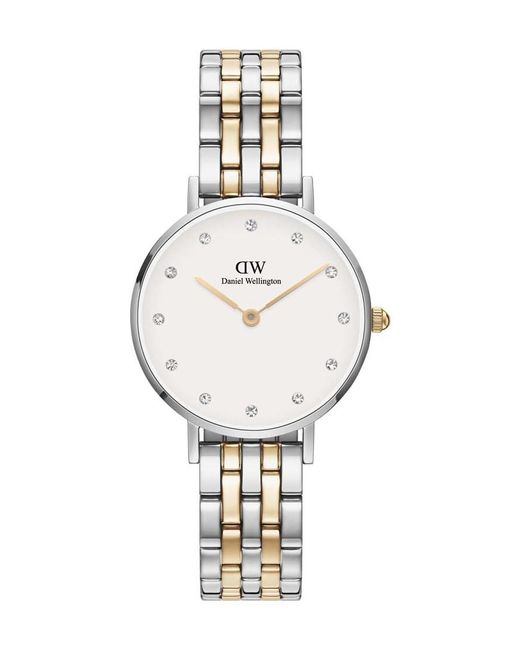 Daniel Wellington Metallic Dw00100616 Ladies Petite Link 28Mm Watch