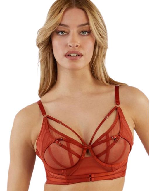 Playful Promises Red Eddie Crossover Wrap Bra Core