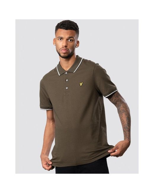 Lyle & Scott Brown Tipped Polo Shirt Sp1524Vog for men