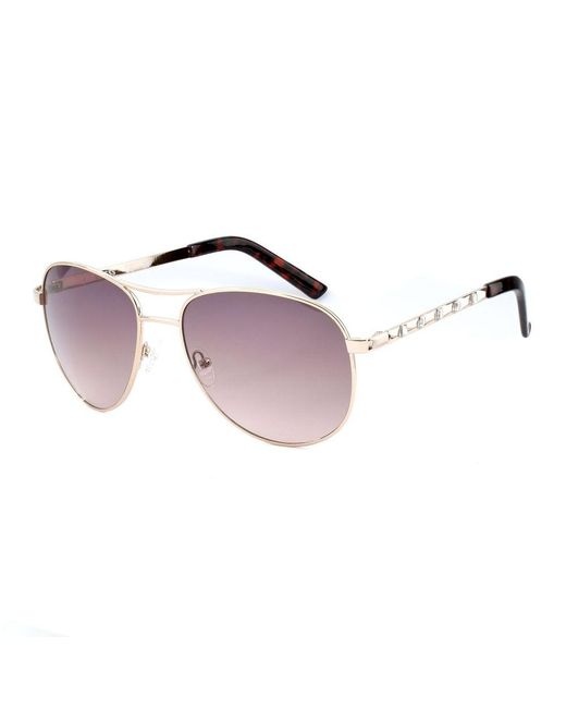 Guess Pink Gold Metal Sunglasses