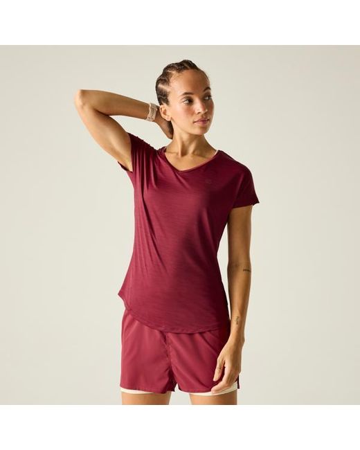 Dare 2b Red Ladies Vigilant Active T-Shirt (Tibetan)