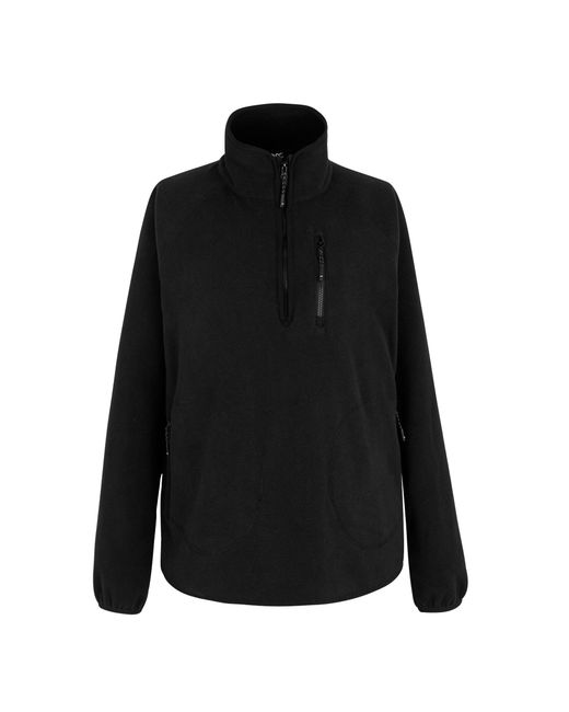 Regatta Black Ladies Frankie Quarter Zip Fleece Top