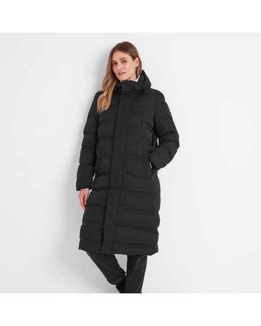 TOG24 Black Quilted Long Parka Jacket