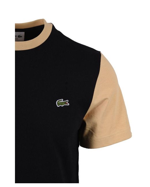 Lacoste Black Colourblock T-Shirt/Croissant for men