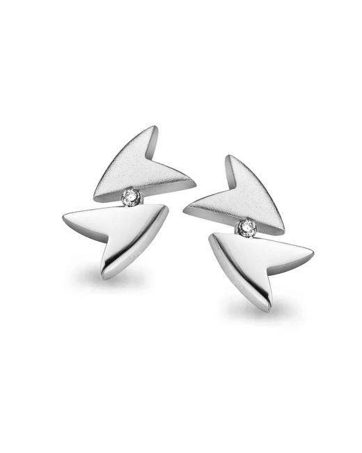 Orphelia White 925 Sterling Stud Earrings