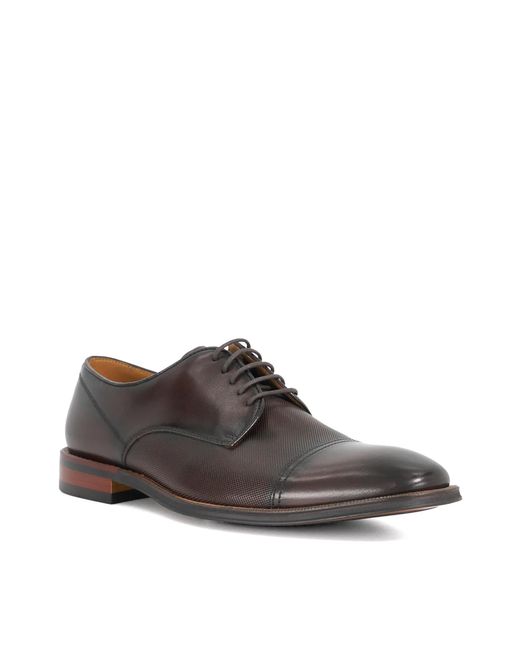 Dune Brown Stones Leather Toe Cap Derby for men