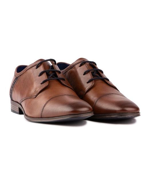 Bugatti Brown Toe Cap Gibson Shoes for men