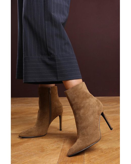 Where's That From Blue Wheres 'Kira' Suede Pointed Toe Stiletto Ankle Boots