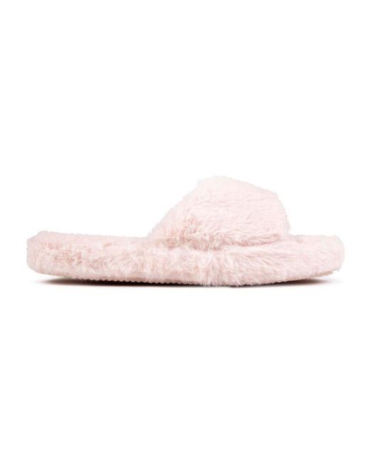 Ralph Lauren Pink Polo Faux Fur Slide Slippers