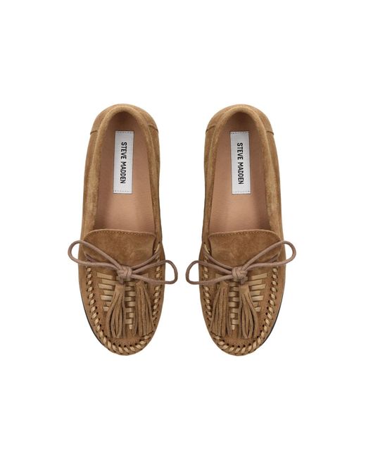 Steve Madden Brown Suede Yaira Loafers