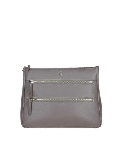 Ashwood Leather Gray 'Aintree' Genuine Shoulder Bag