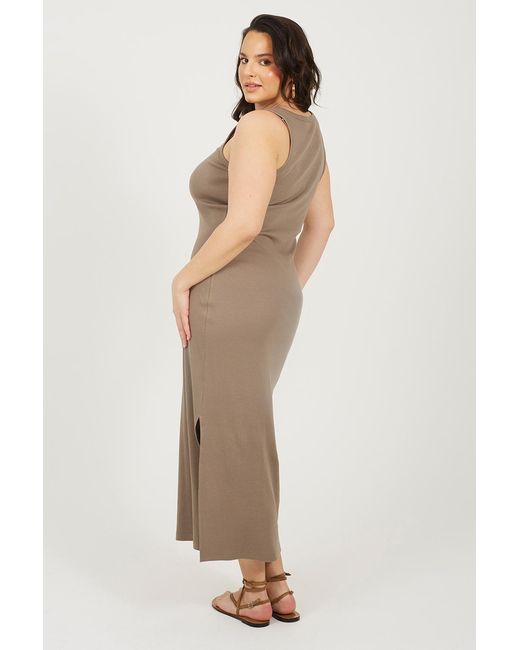 Brave Soul Natural Curve Crew Neck Bodycon Midi Dress