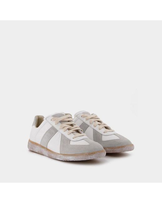 Maison Margiela Replica Deconstructed Wit Leren Sneakers in het White