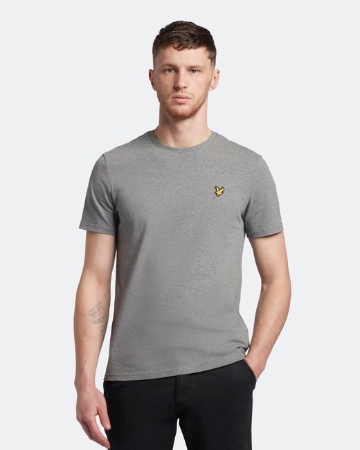 Lyle & Scott Gray Plain T-Shirt for men