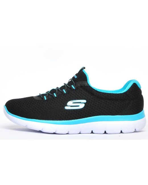 Skechers Summits Memory Foam in Blue Lyst UK