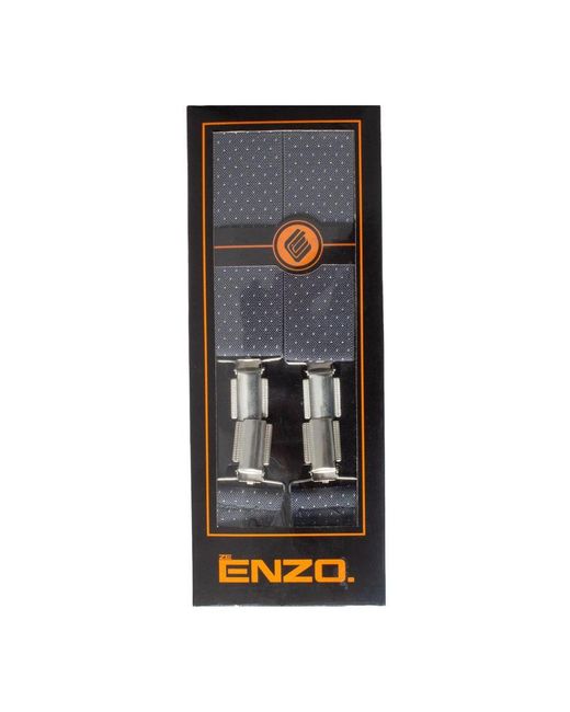 Enzo Blue Elasticated Polka Dot Braces for men