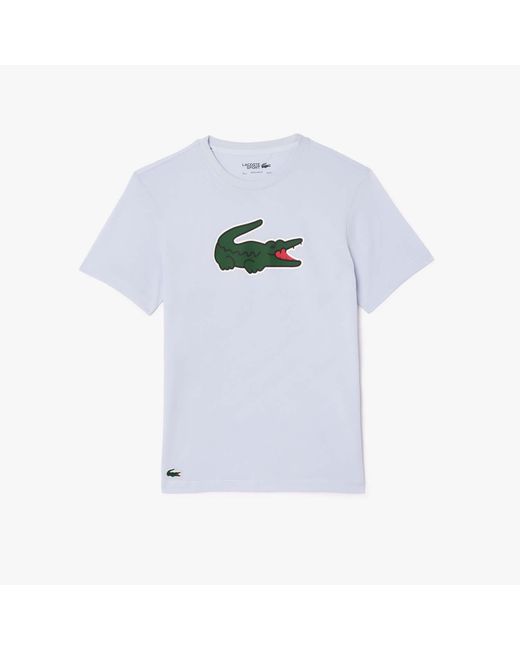 Lacoste Sport Ultra Dry Xxl Logo Sport T-shirt In Wit in het White voor heren