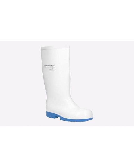 Dunlop White Acifort Classic+ Waterproof Safety Wellington for men