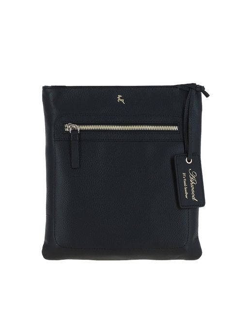 Ashwood Leather Black 'Cienna' Real Crossbody Bag