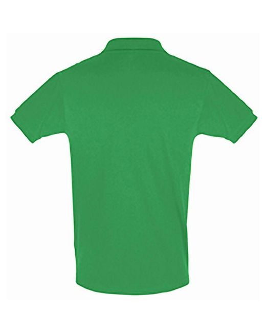 Sol's Green Perfect Pique Short Sleeve Polo Shirt (Kelly) Cotton for men