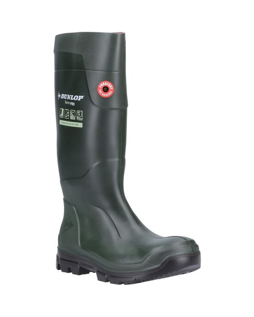Dunlop Green Adult Terra Pro Wellington Boots