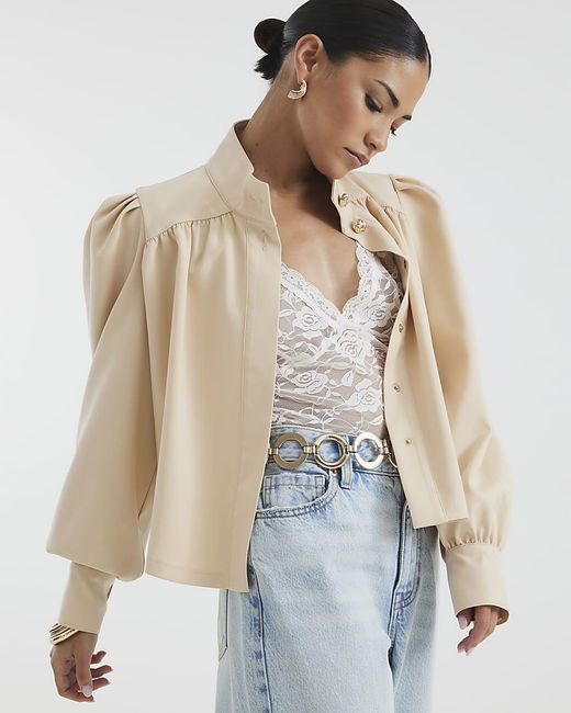 River Island Natural Cape Jacket Petite