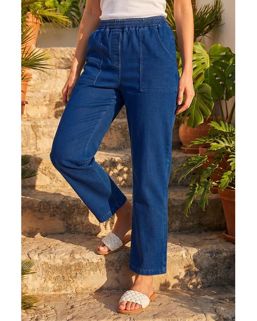 Roman Blue Petite Stretch Denim Trousers