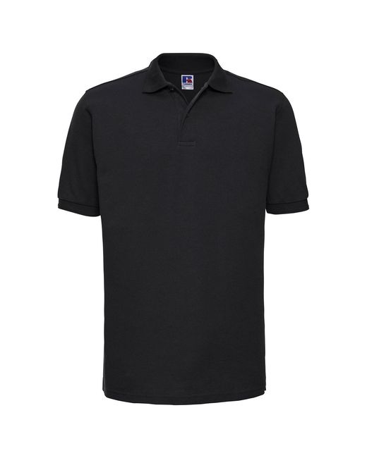 Russell Black Piqué Hardwearing Polo Shirt for men