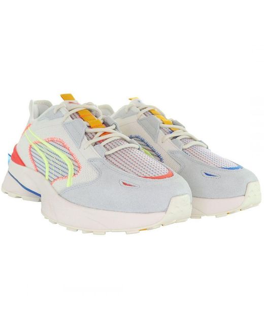 PUMA Gray Pwrframe Op-1 Knit Off Trainers for men
