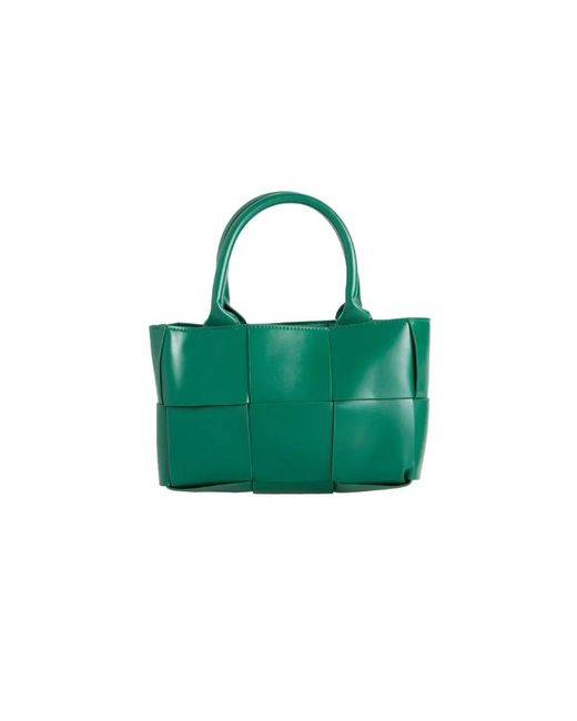 SVNX Green Woven Faux Leather Grab Bag
