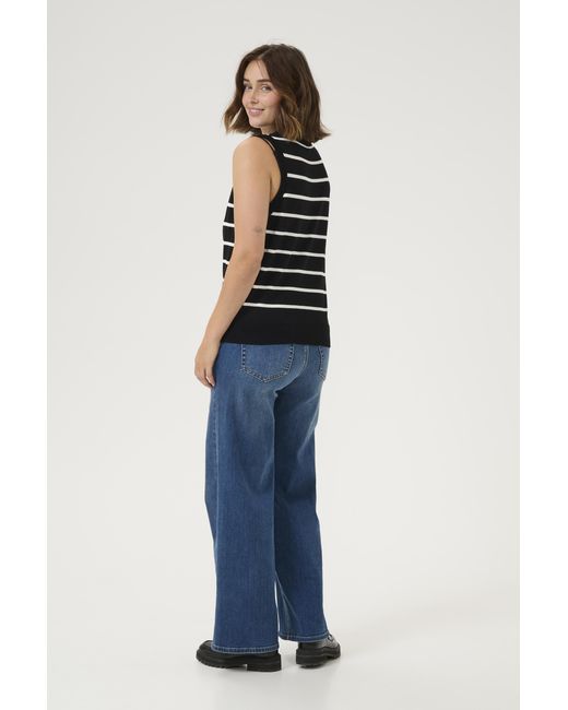 Kaffe Pullover Regular Fit Offwhite in het Blue