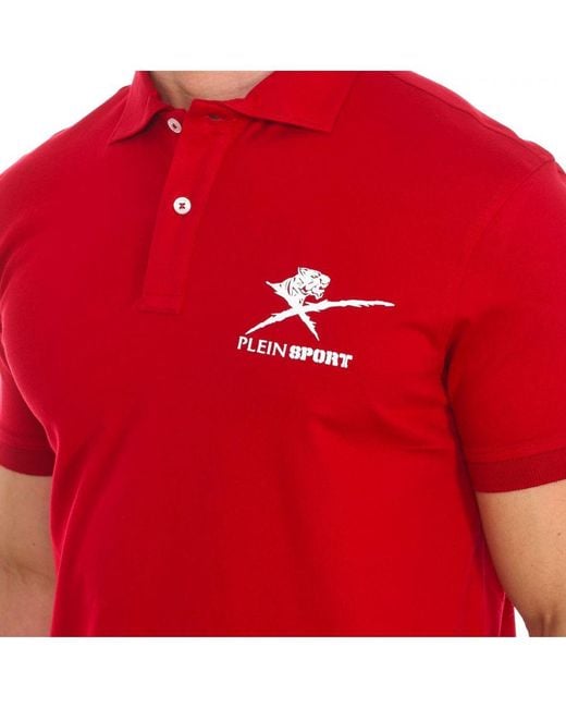 Philipp Plein Red Pips506 Short-Sleeved Polo Shirt for men