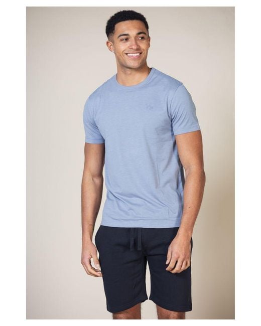 French Connection Blue 3 Pack Cotton Blend T-Shirts for men