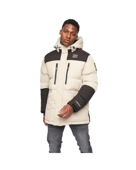 Crosshatch Natural Squadage Panelled Jacket for men