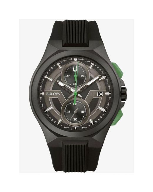 Bulova Maquina Horloge Zwart 98b381 in het Gray voor heren