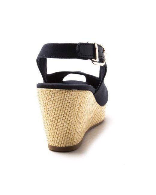 Tommy Hilfiger Blue Iconic Slingback Wedges
