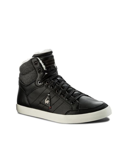 Le Coq Sportif Black Portalet Mid Craft Trainers Leather for men
