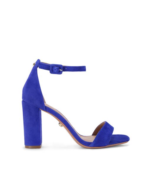 Carvela Kurt Geiger Blue Suede Regatta Heel Sandals